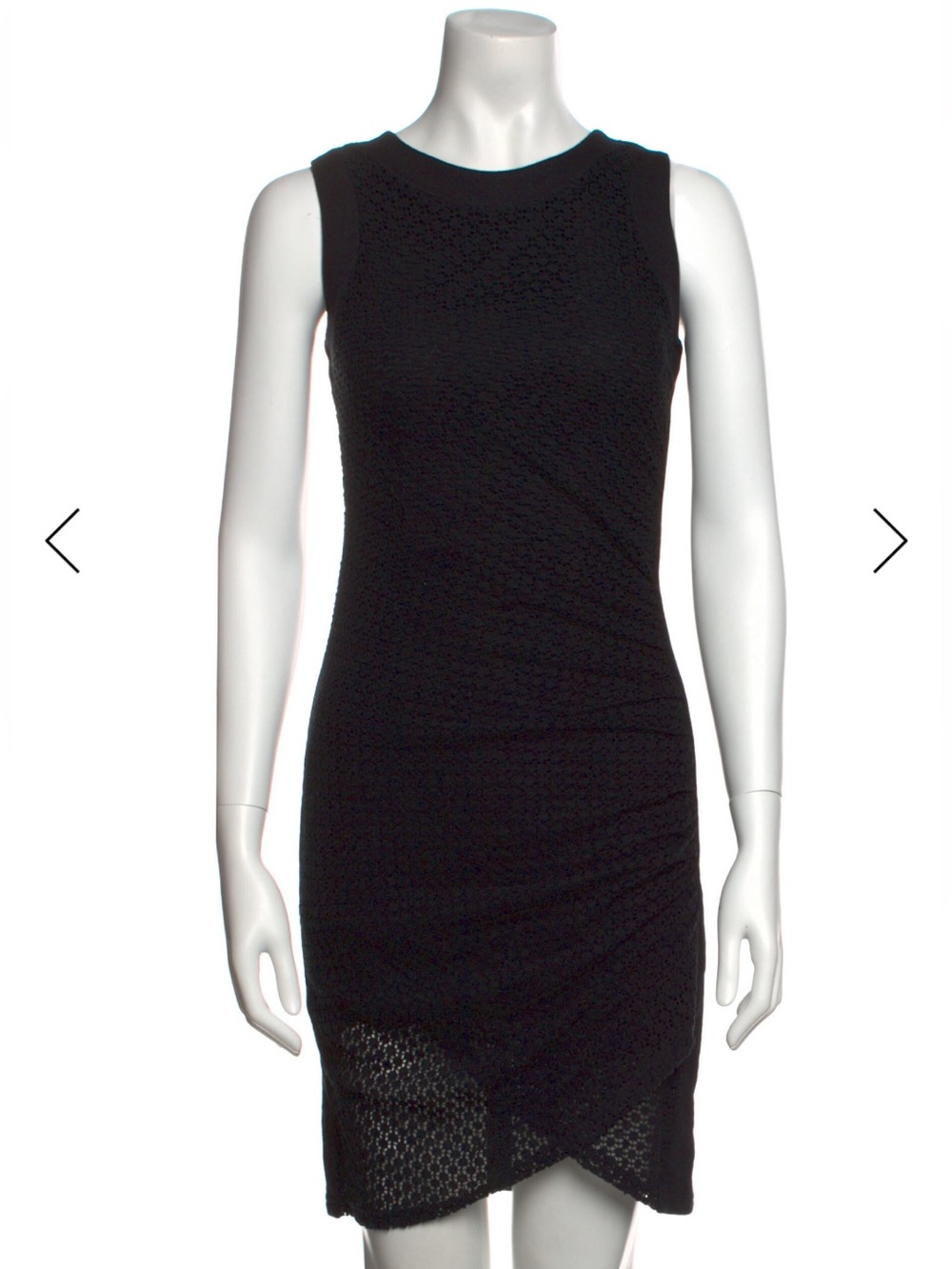 Sea New York Black Sleeveless Sheath Mini Dress with Back Zip